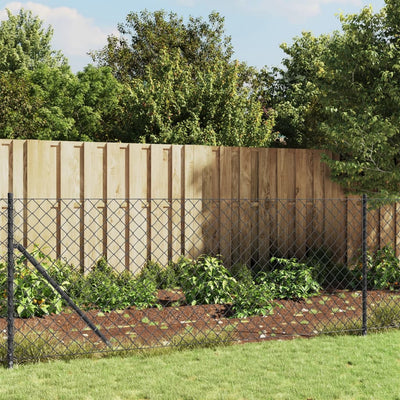 Vidaxl gaashek met flens 0,8x25 m antracietkleurig