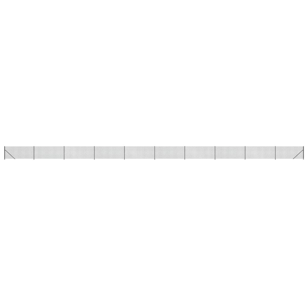 VidaXL Gaashek met flens 1,1x25 m antracietkleurig