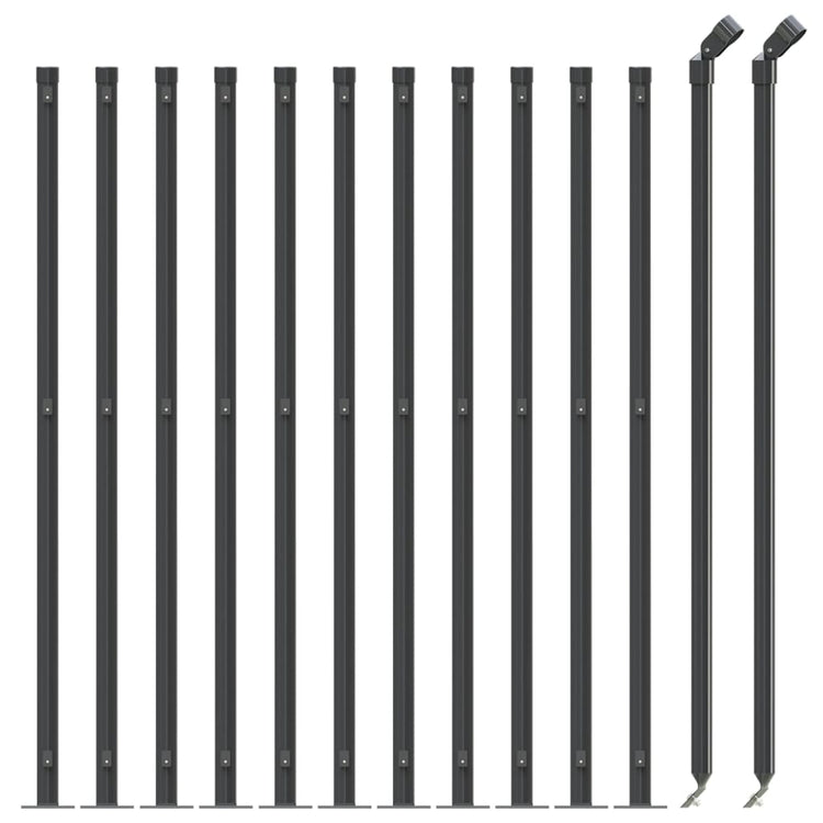 VidaXL Gaashek met flens 1,1x25 m antracietkleurig