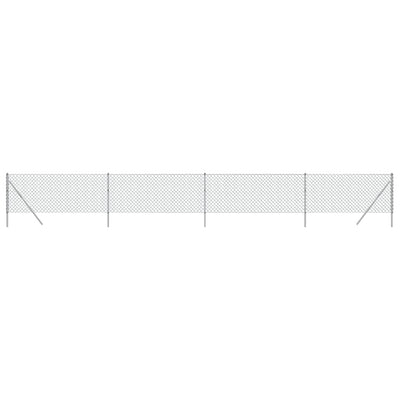 Vidaxl gaashek 0,8x10 m zilverkleurig