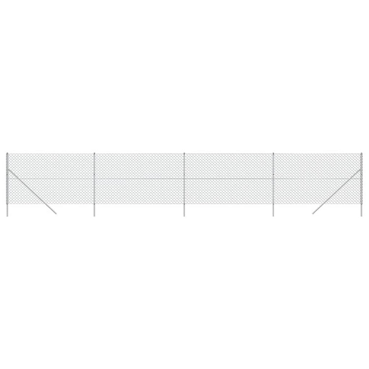 Vidaxl gaashek 1,6x10 m zilverkleurig