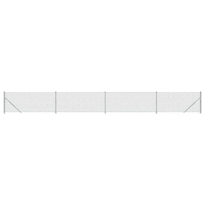 Vidaxl gaashek met flens 0,8x10 m zilverkleurig