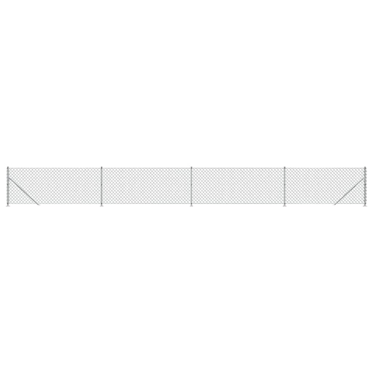 Vidaxl gaashek met flens 0,8x10 m zilverkleurig