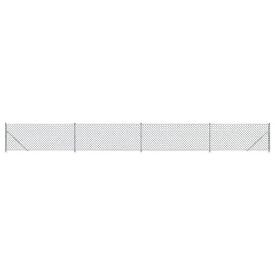 Vidaxl gaashek met flens 1x10 m zilverkleurig