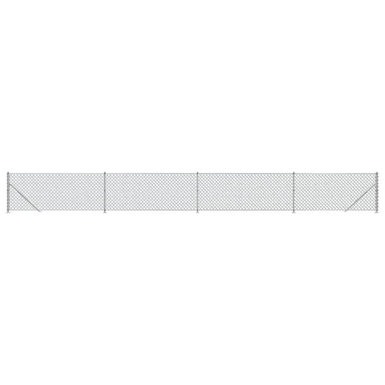 Vidaxl gaashek met flens 1x10 m zilverkleurig