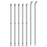Vidaxl gaashek met flens 1x10 m zilverkleurig - afbeelding 3