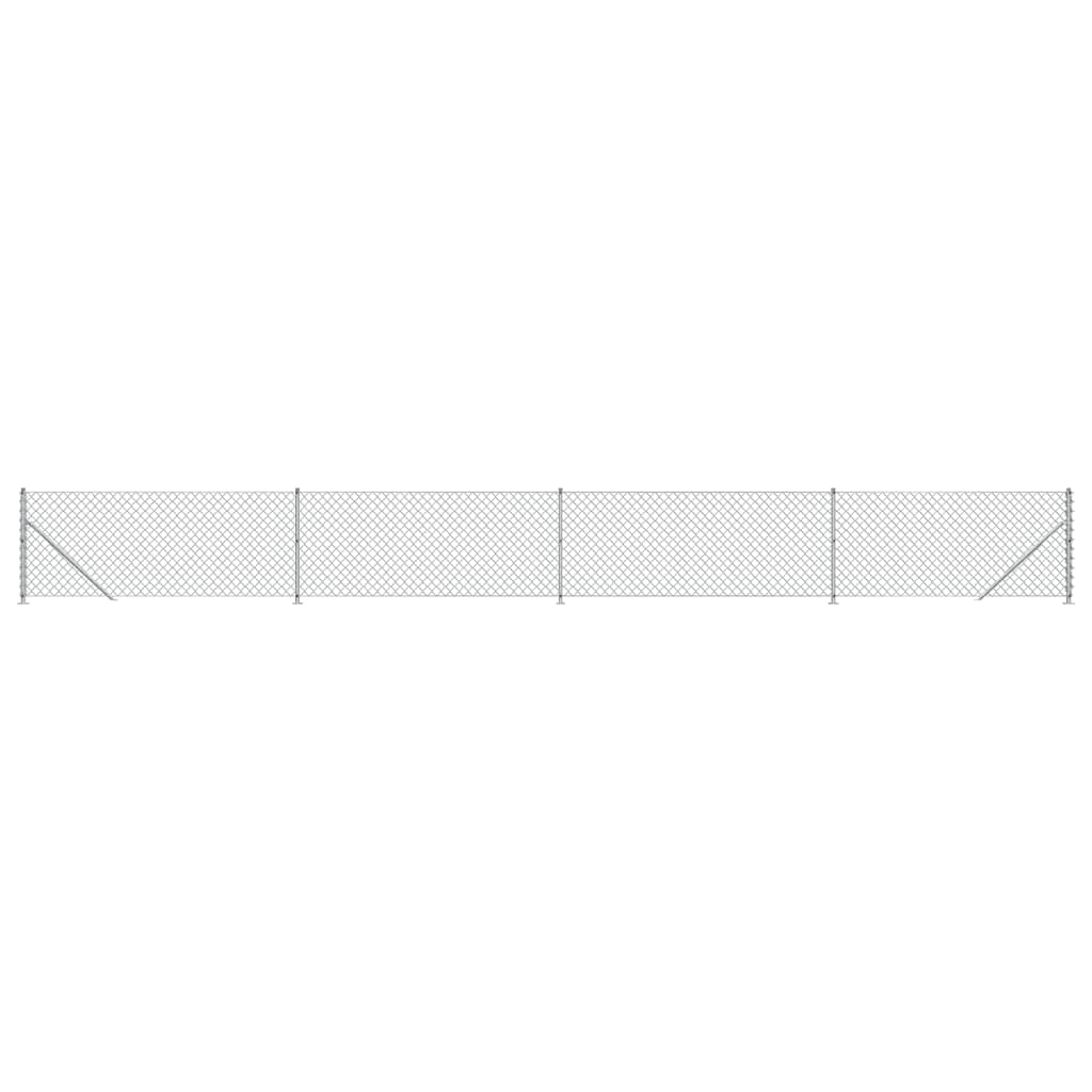 Vidaxl gaashek met flens 1,1x10 m zilverkleurig