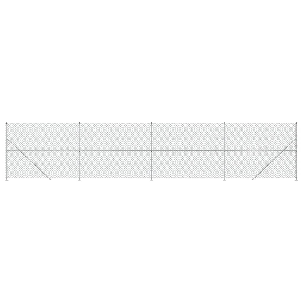 Vidaxl gaashek met flens 1,4x10 m zilverkleurig