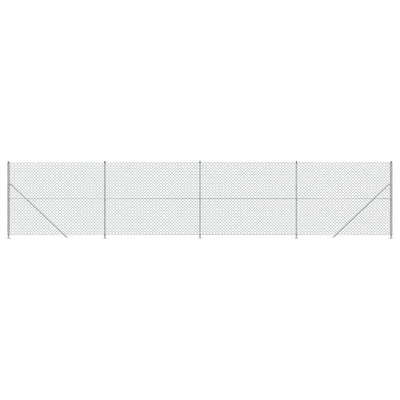 Vidaxl gaashek met flens 1,4x10 m zilverkleurig