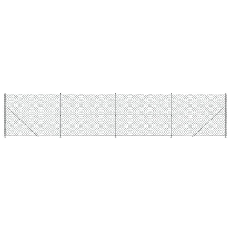 Vidaxl gaashek met flens 1,4x10 m zilverkleurig