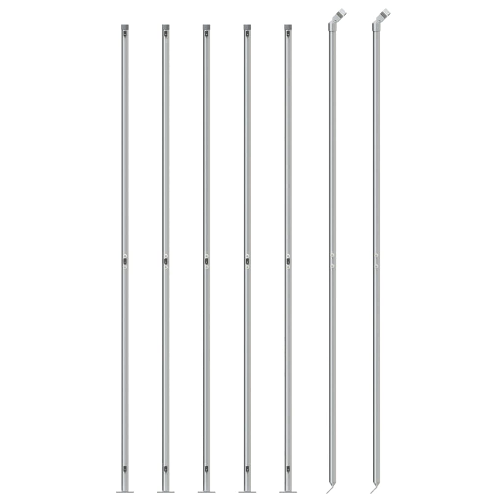 Vidaxl gaashek met flens 1,4x10 m zilverkleurig