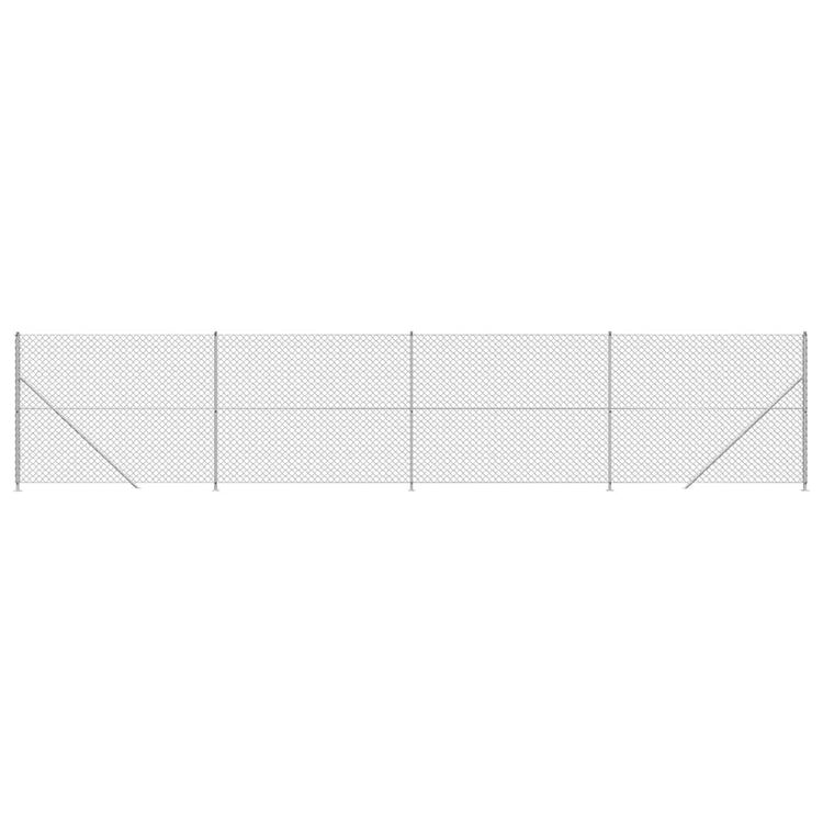 Vidaxl gaashek met flens 1,6x10 m zilverkleurig