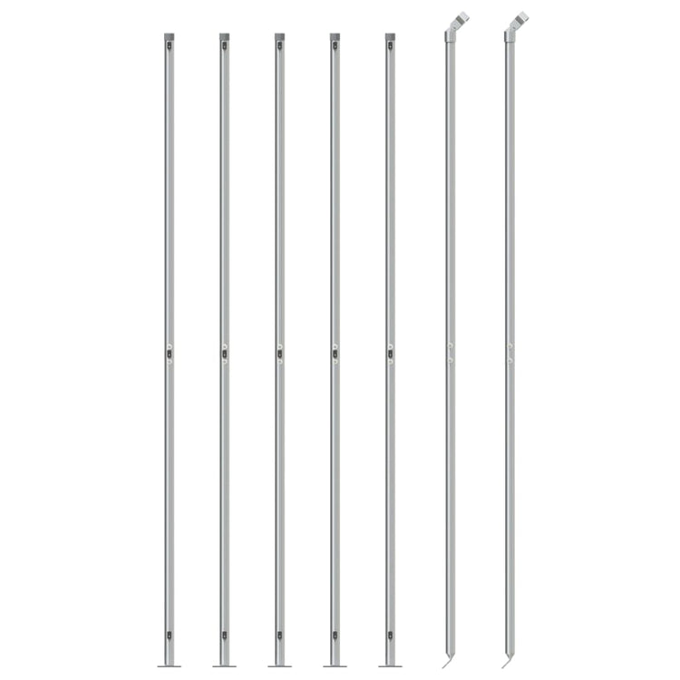 Vidaxl gaashek met flens 1,6x10 m zilverkleurig