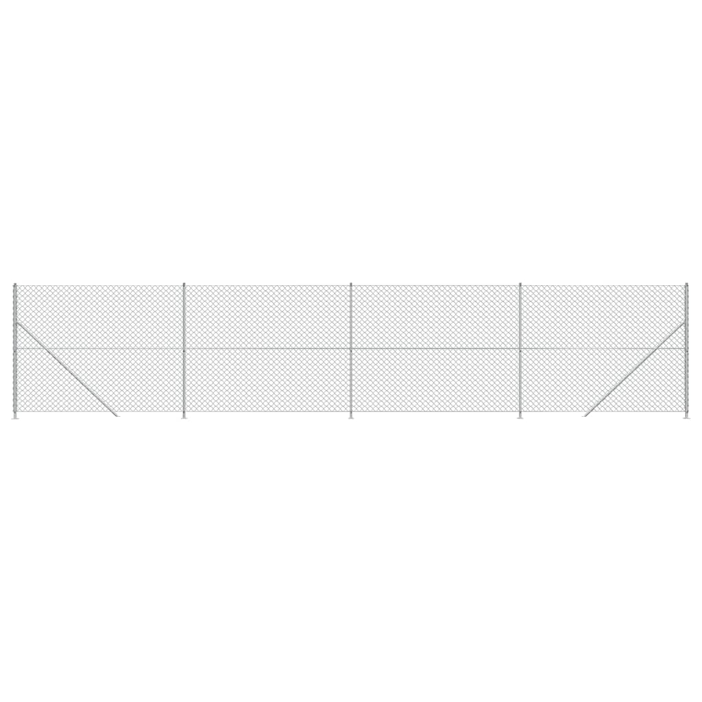 Vidaxl gaashek met flens 1,8x10 m zilverkleurig