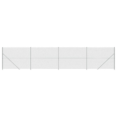Vidaxl gaashek met flens 1,8x10 m zilverkleurig