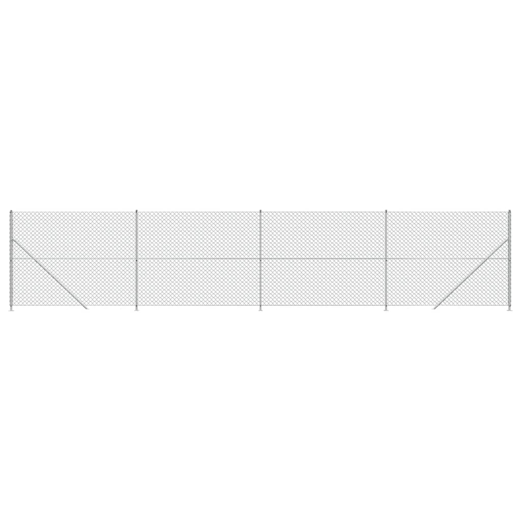 Vidaxl gaashek met flens 2x10 m zilverkleurig