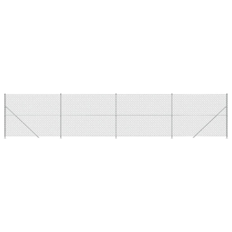 Vidaxl gaashek met flens 2x10 m zilverkleurig