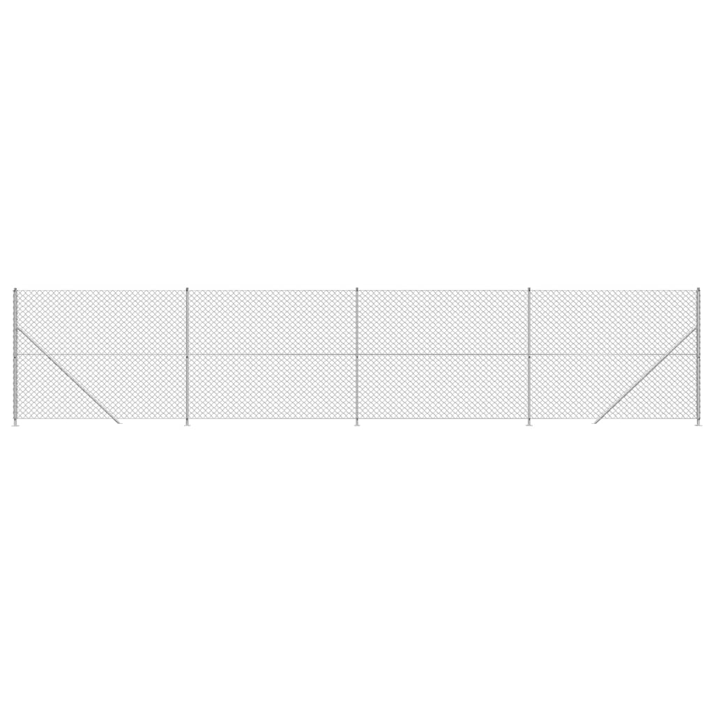 Vidaxl gaashek met flens 2,2x10 m zilverkleurig