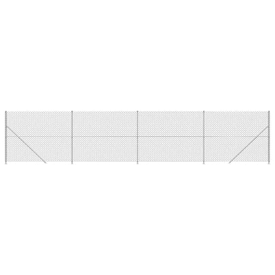 Vidaxl gaashek met flens 2,2x10 m zilverkleurig