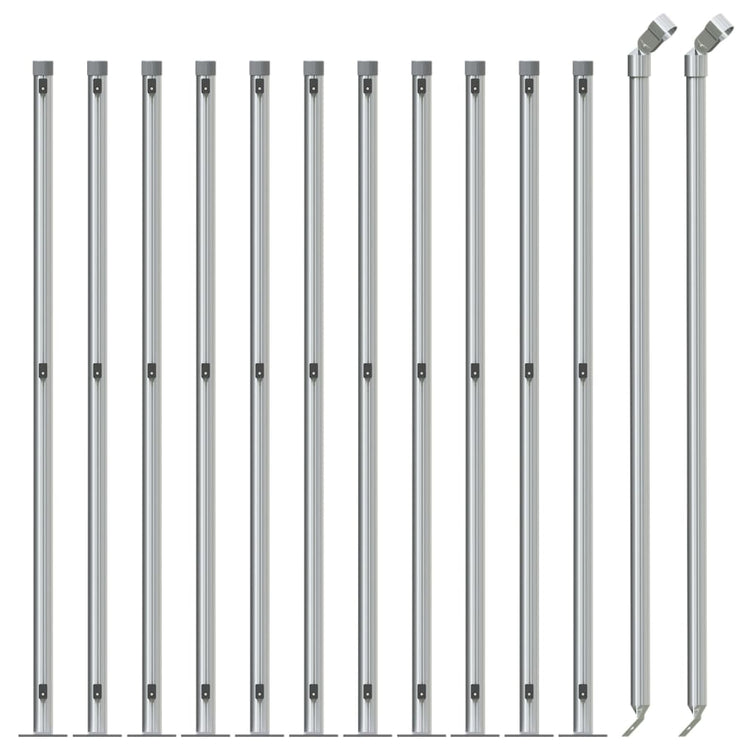 Vidaxl gaashek met flens 1x25 m zilverkleurig