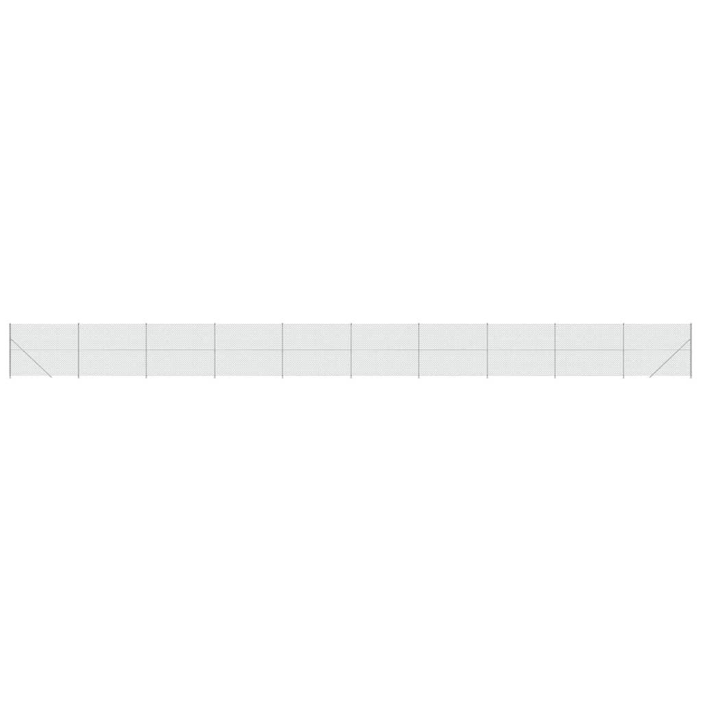VidaXL Gaashek met flens 1,4x25 m zilverkleurig