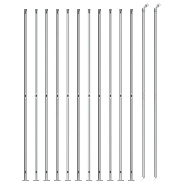 VidaXL Gaashek met flens 1,4x25 m zilverkleurig