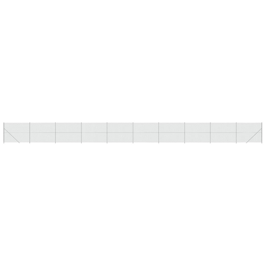 VidaXL Gaashek met flens 1,8x25 m zilverkleurig