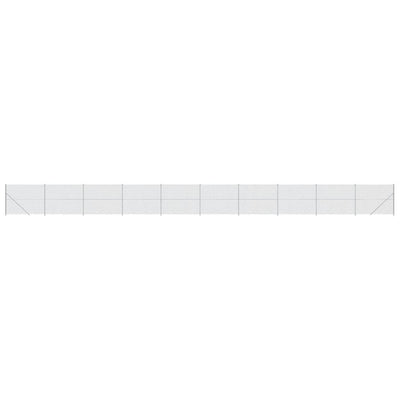 VidaXL Gaashek met flens 2x25 m zilverkleurig