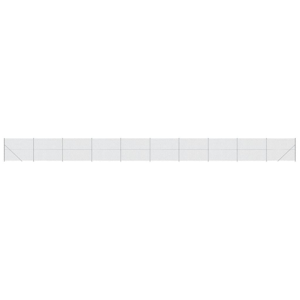 VidaXL Gaashek met flens 2,2x25 m zilverkleurig