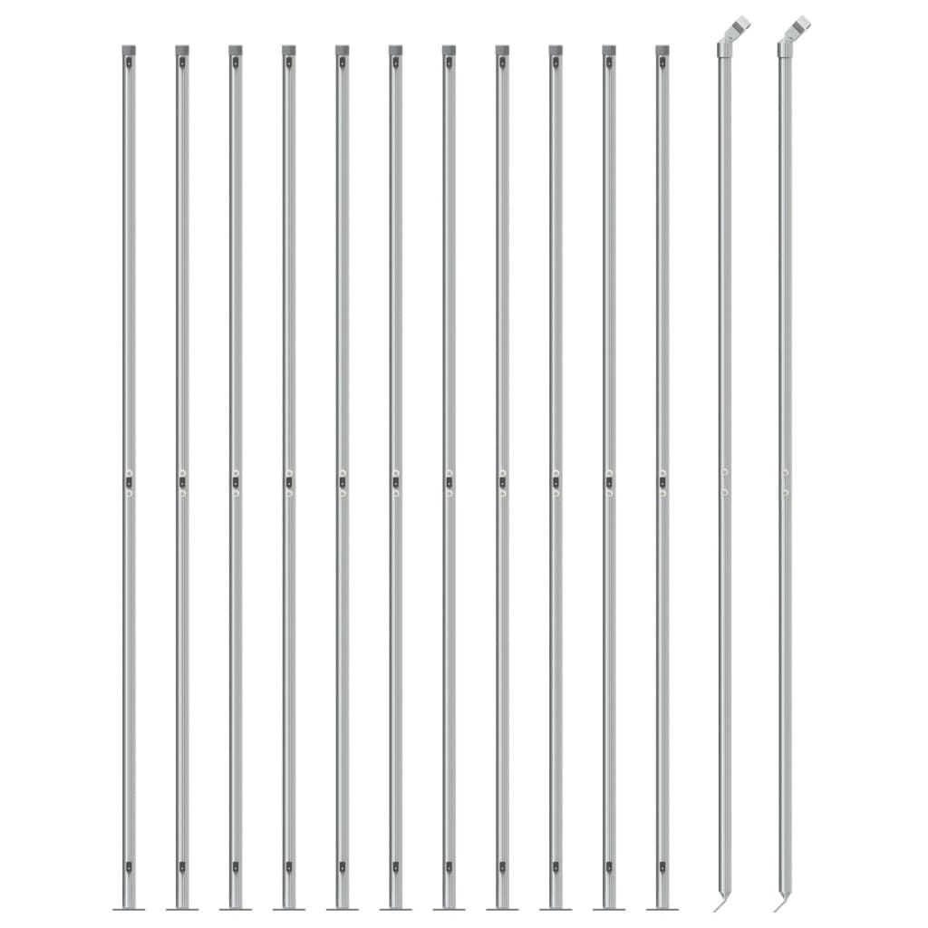 VidaXL Gaashek met flens 2,2x25 m zilverkleurig