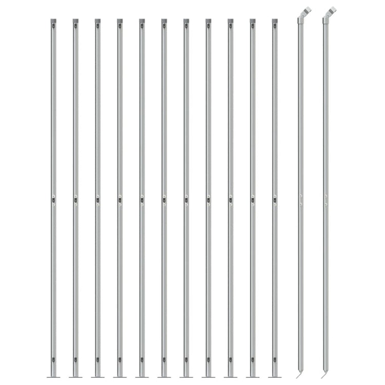 VidaXL Gaashek met flens 2,2x25 m zilverkleurig