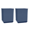 Vidaxl plantenbakken 2 st 30x30x37 cm polypropeen blauwgrijs