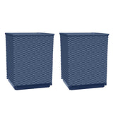 Vidaxl plantenbakken 2 st 30x30x37 cm polypropeen blauwgrijs - afbeelding 2
