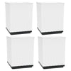 Vidaxl plantenbakken 4 st 30x30x37 cm polypropeen wit