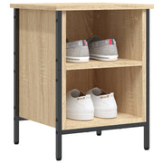 Vidaxl schoenenkast 38x35x50 cm bewerkt hout sonoma eikenkleurig - afbeelding 3