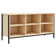 Vidaxl schoenenkast 100x35x50 cm bewerkt hout sonoma eikenkleurig - afbeelding 2