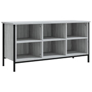 Vidaxl schoenenkast 100x35x50 cm bewerkt hout grijs sonoma eikenkleur - afbeelding 2