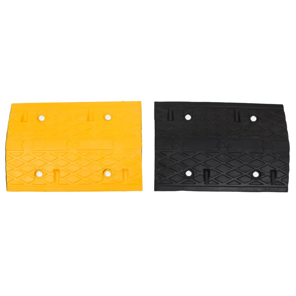 VidaXL Verkeersdrempel 323x32,5x4 cm rubber geel en zwart