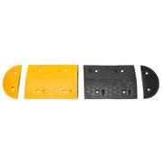 VidaXL Verkeersdrempel 420x32,5x4 cm rubber geel en zwart - afbeelding 2