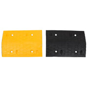 VidaXL Verkeersdrempel 420x32,5x4 cm rubber geel en zwart - afbeelding 3
