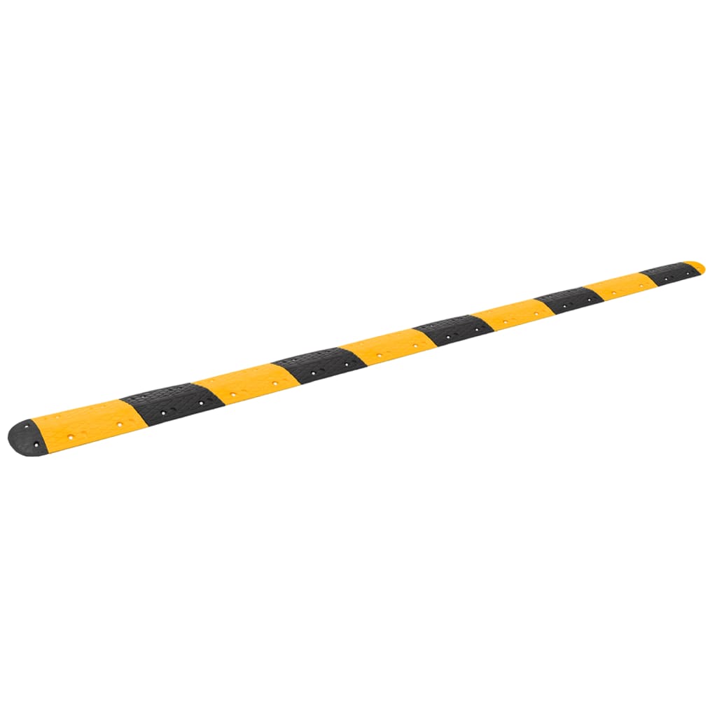 VidaXL Verkeersdrempel 517x32,5x4 cm rubber geel en zwart