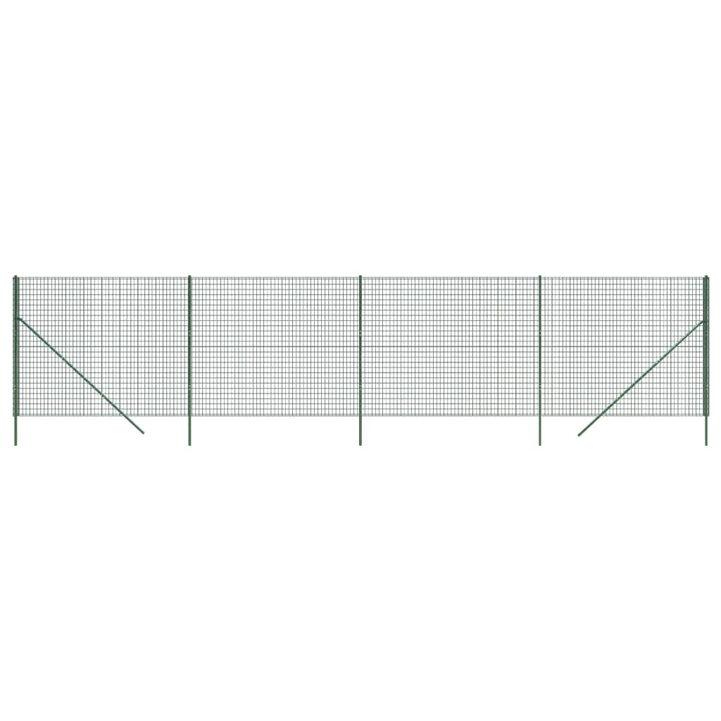 Vidaxl draadgaashek 1,8x10 m gegalvaniseerd staal groen