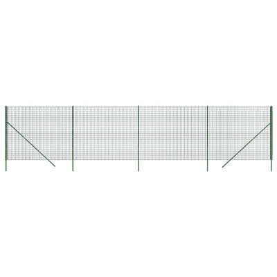 Vidaxl draadgaashek 2x10 m gegalvaniseerd staal groen
