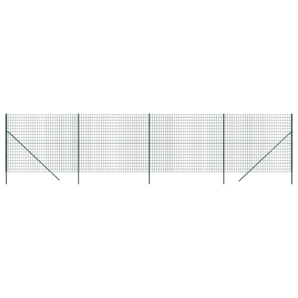 Vidaxl draadgaashek 1,6x10 m gegalvaniseerd staal groen