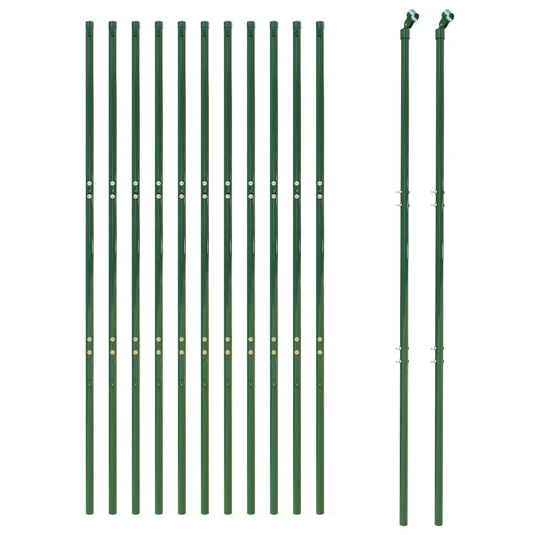VidaXL Draadgaashek 1,6x25 m gegalvaniseerd staal groen