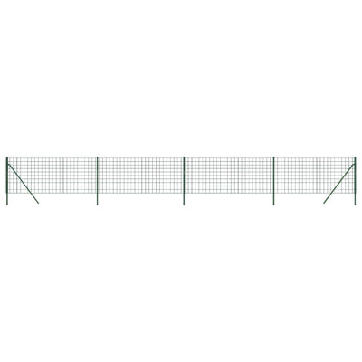 Vidaxl draadgaashek 1,1x10 m gegalvaniseerd staal groen