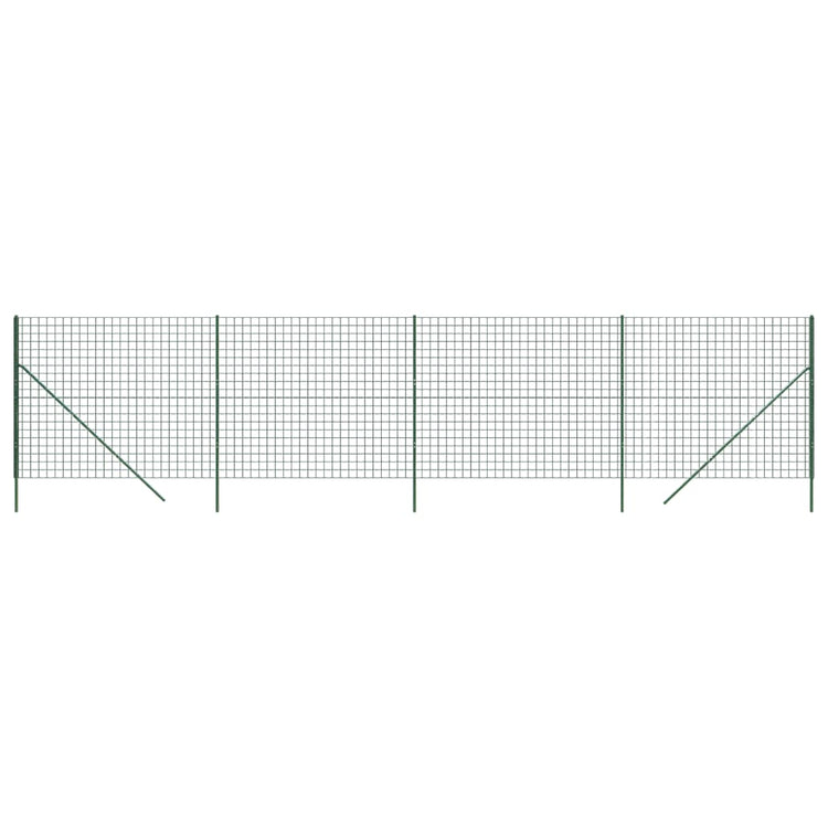 Vidaxl draadgaashek 1,4x10 m gegalvaniseerd staal groen