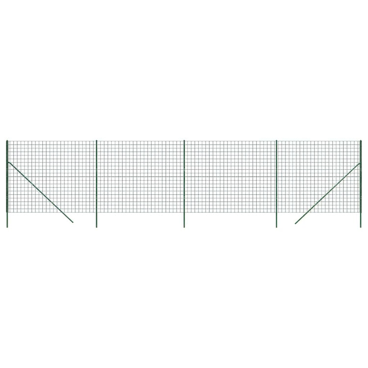 Vidaxl draadgaashek 1,6x10 m gegalvaniseerd staal groen
