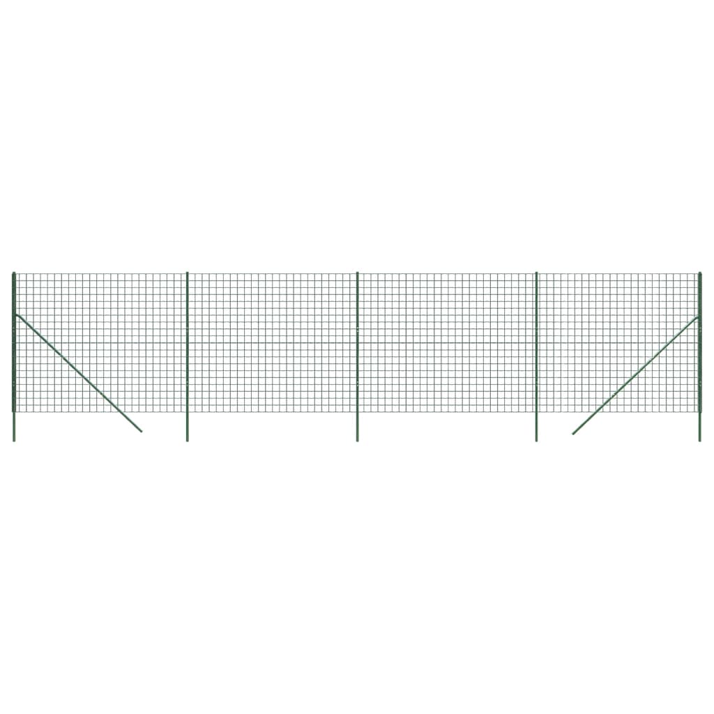 Vidaxl draadgaashek 1,8x10 m gegalvaniseerd staal groen