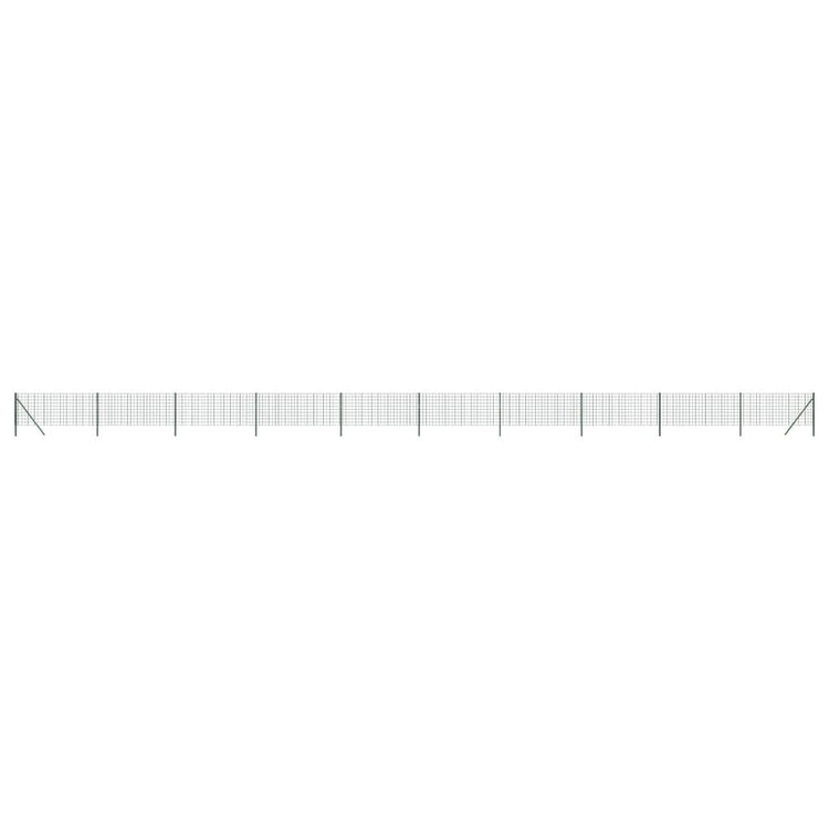 Vidaxl draadgaashek 0,8x25 m gegalvaniseerd staal groen